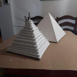 Pyramid Sculpture Smooth 10" X 10" Hollow  7" X 7"