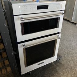 Kitchen Aid White 27” Microwave Oven Combo Convection 