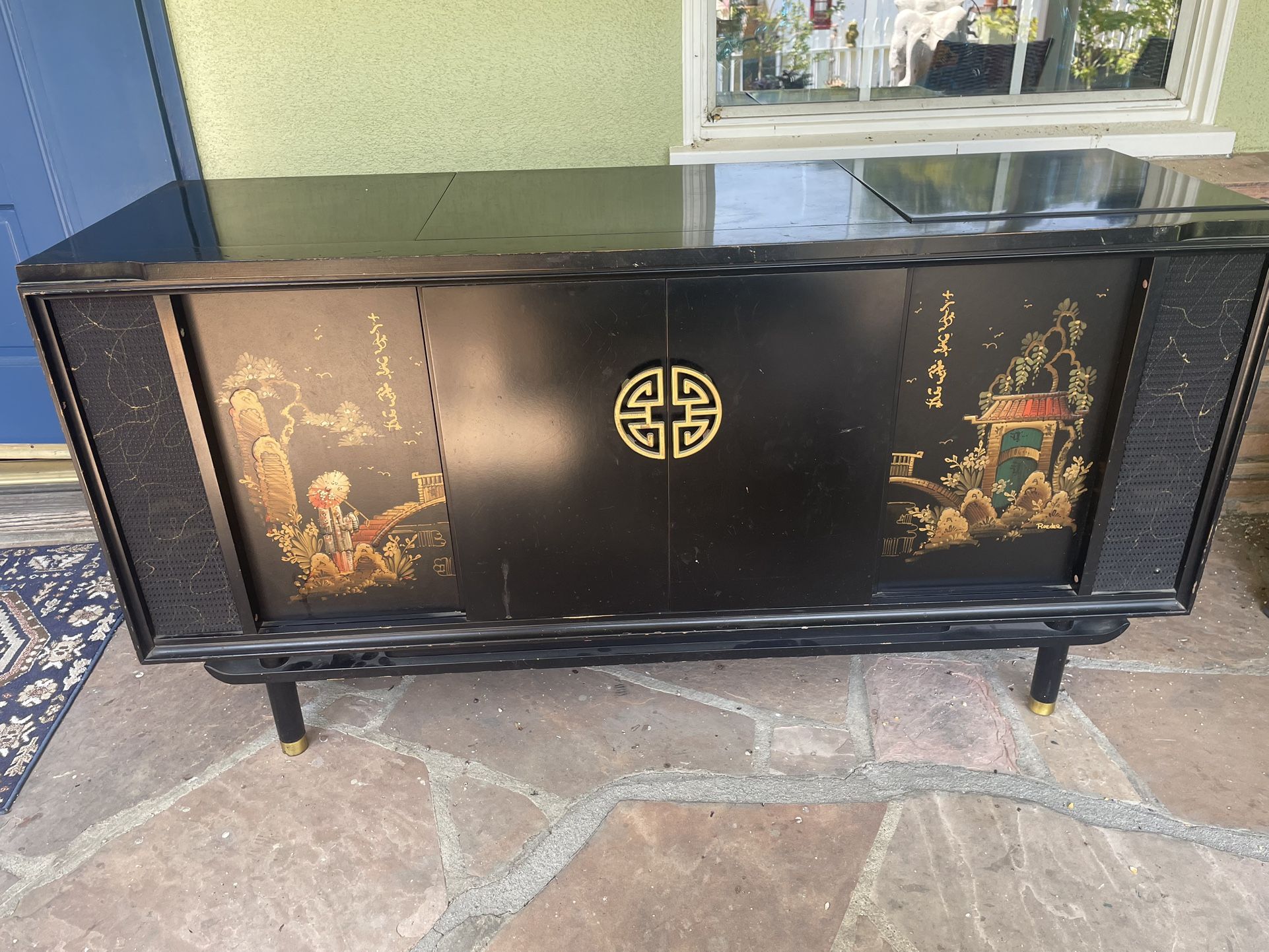 Mid Century Tv Record Player And Radio
