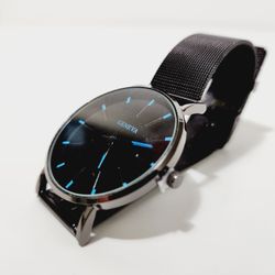 Fashion Men's and Women's Simple Business Mesh Quartz Watch for Geneva Couple

