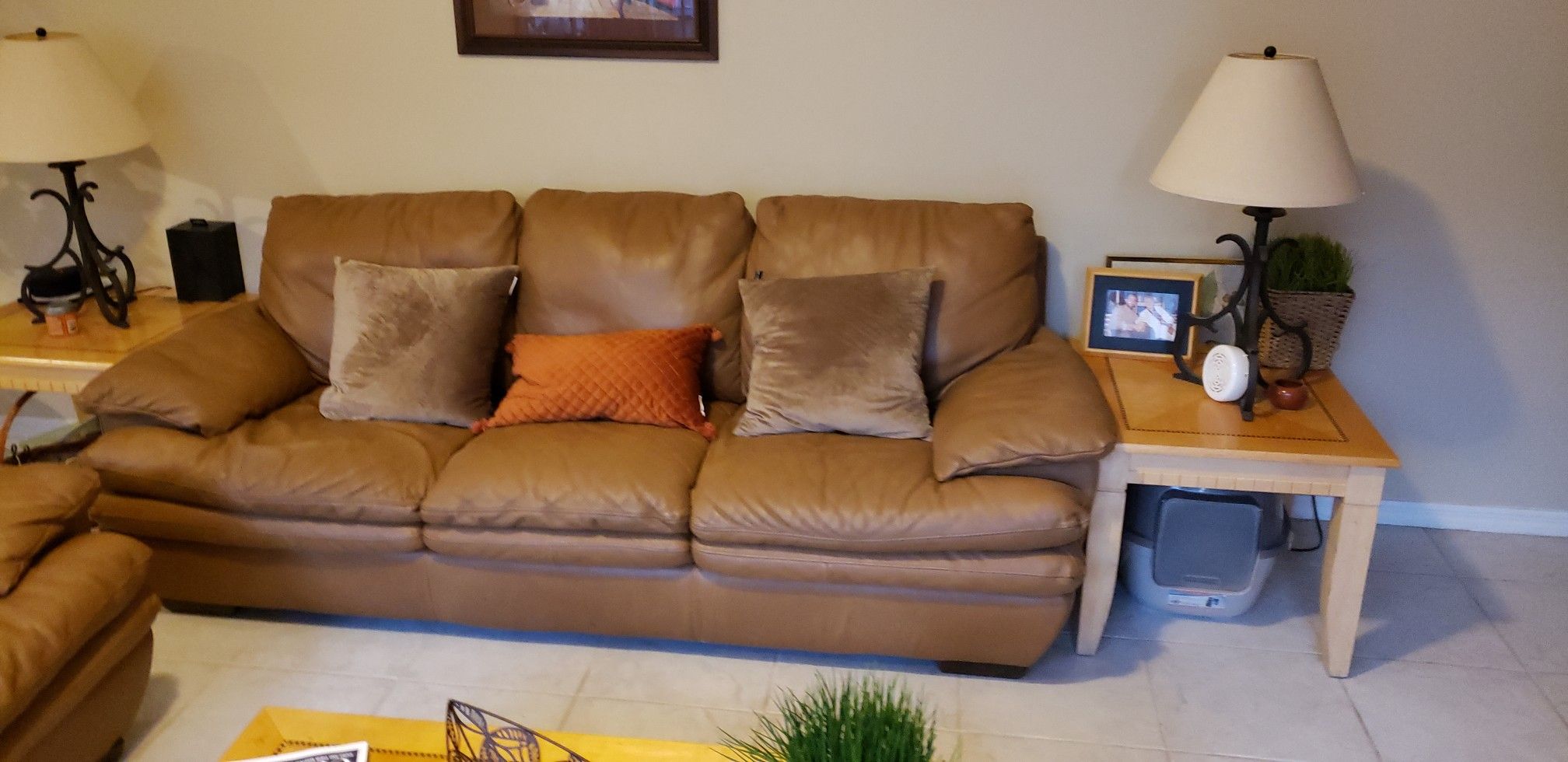 Sofa leather and Loveseat