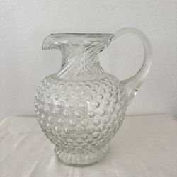 Clear Hobnail Jug