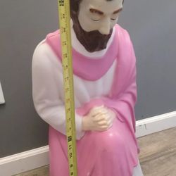 Vintage Empire Christmas Nativity Blow Mold Kneeling Joseph Yard Light Decor 28"