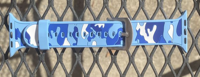 Apple Watch Blue Camo Silicone 