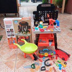2 Kids Workbench.......1 Box...1 Used. Include Toys