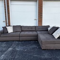 Large Brown Modular Sectional *FREE DELIVERY 🚚 