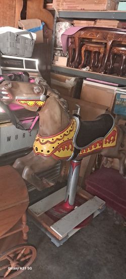 Vintage Carousel Horse W/ Coca-Cola Base