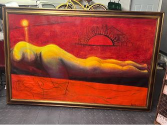 Cuban artist Israel leon viera original oil painting