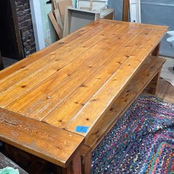 Solid Cedar Table Large