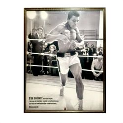 Muhammad Ali Framed Poster | Boxing Memorabilia “I’m So Fast” 