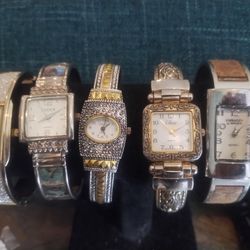 Vintage Metal Watch Cuff Lot