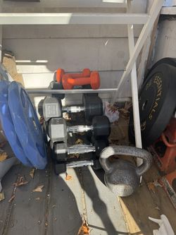 Brand New Dumbbells And Kettlebell 