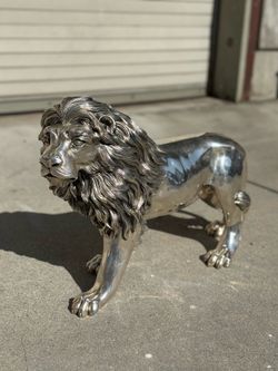 Sterling Silver 925 Lion Sculpture Signed