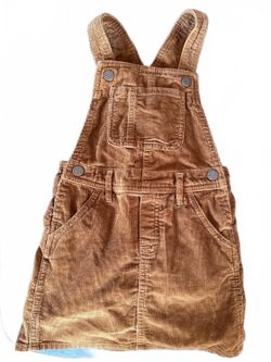 Old Navy Brown Corduroy Girl 4T Dress Overalls