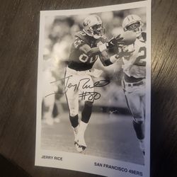 Jerry Rice Autographed Picture And Letter