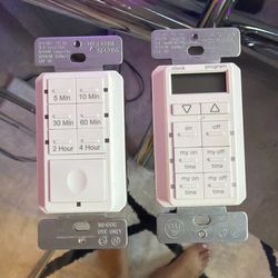 2 Wall Timer Switches (Countdown + Programmable) – $45