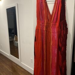 Zara Red Tie-Dye Dress, XL