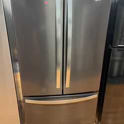 Whirlpool French Door Black Stainless Steel 