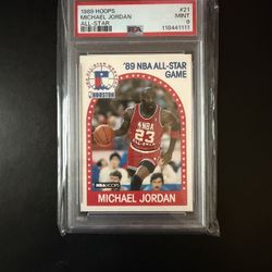 1989 Hoops Michael Jordan All Star PSA 9