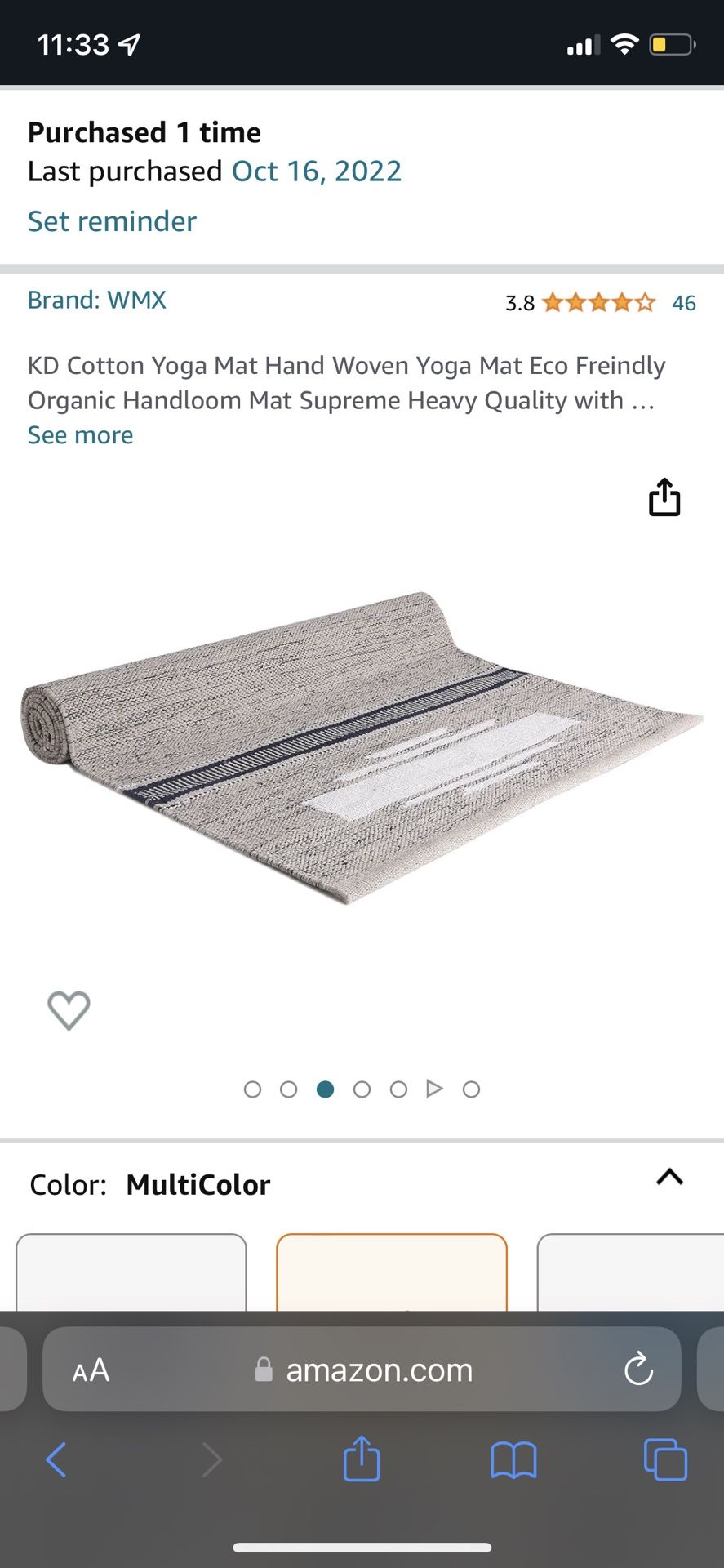 KD Cotton Yoga Mat Hand Woven Yoga Mat Eco Freindly