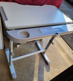 Adjustable and tilting option  Desk with Large Compartment and Cup Holder