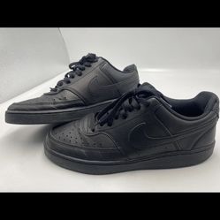 Nike Court Vision Lo NN Mens Athletic Shoes Sneakers Size 9 Triple Black Used