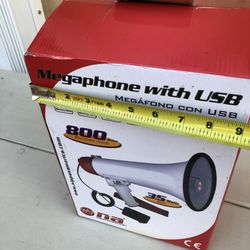 NEW - Nippon America Rechargeable Megaphone Speaker w/ Built In Siren, 35 Watts