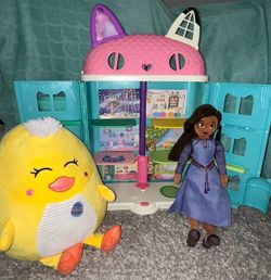 Gabby’s doll house, Disney Asha doll plush, plush
