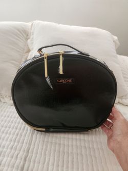 Lancôme Paris Black Patent Makeup Bag