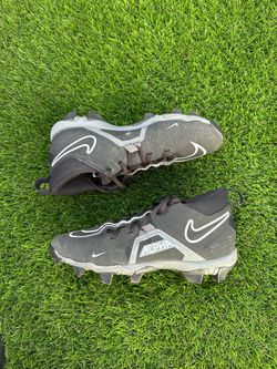 Nike Alpha Menace 3 Shark Football Cleats Shoes Mens 8.5 Black White CV0582-010
