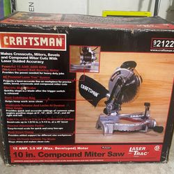 New Craftsman 10 inch compound miter saw