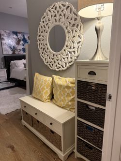 Storage Bench & Basket Combination