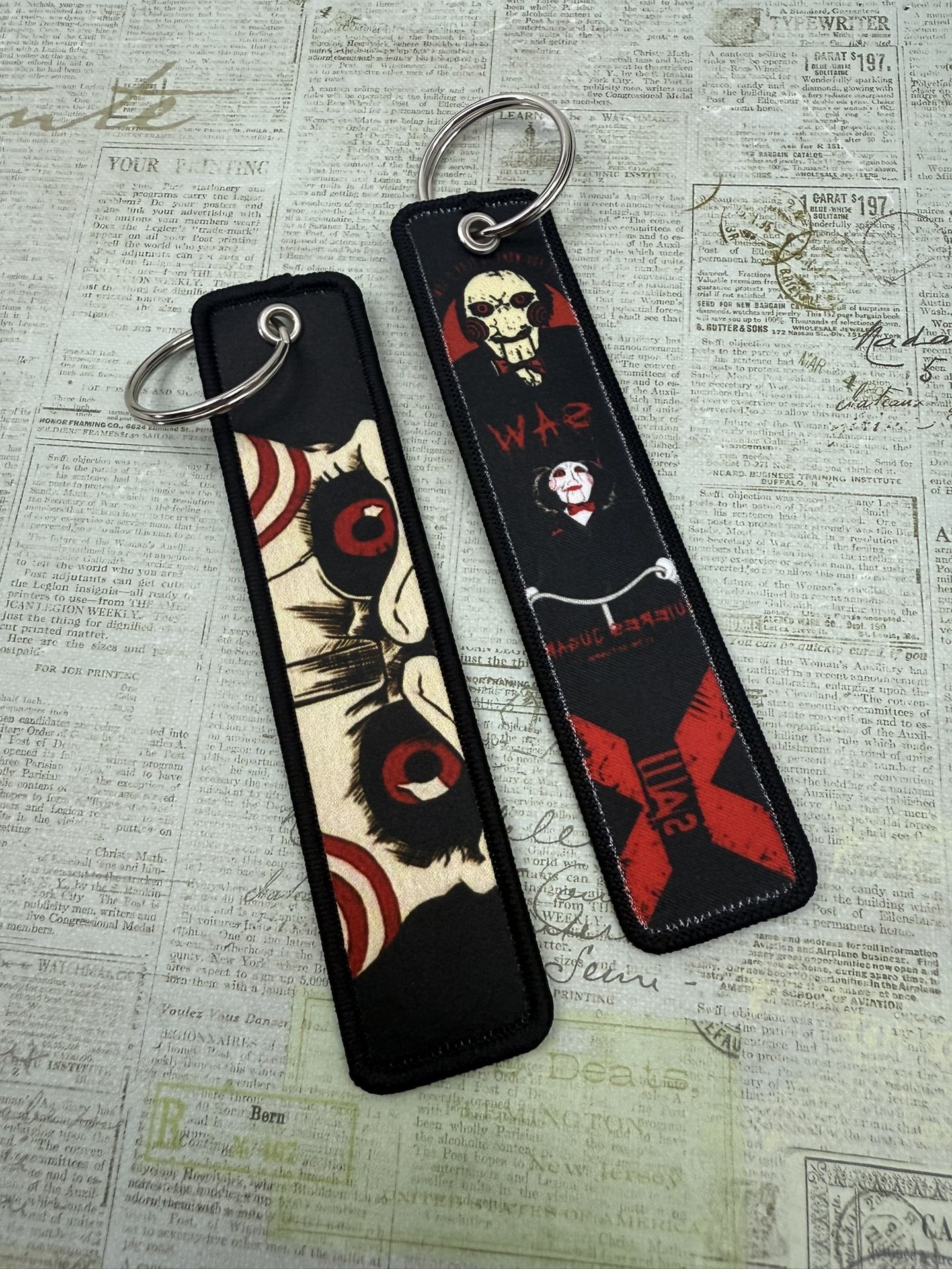 1 Piece Double Sided 5 Inch Saw Keychain 