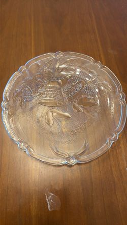Glass Christmas dish