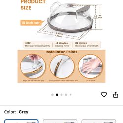 Microwave Splatter Cover for Food, Upgraded Microwave Cover with Water Steamer, Integrated Handle, 10” Plate Covers, Splatter Guard,Cookware Lid,House