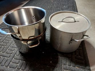 Duo Calphalon Stanless Stock Pots & Heavy Duty Aluminum Stockpot Set