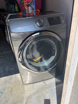 Samsung Front Load Washer & Dryer Set - Platinum/Silver (Steam & SuperSpeed)