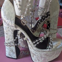 White Platform Heels 