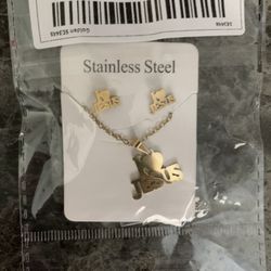 $20 Gold Plated, I Love Jesus, Heart Chain