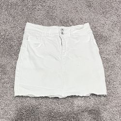 White Denim Skirt