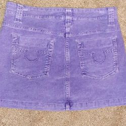 Purple Corduroy Skirt
