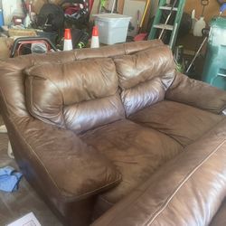 Two Seater Leather Couch 