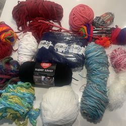 Crafting Yarn Bulk Set Of Varied Sizes And Weight New