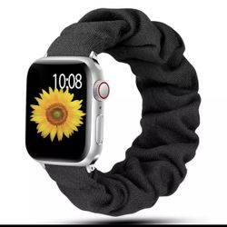 Scrunchie Strap for Apple watch band 44mm 40mm 42mm 38mm Elastic Loop smart bracelet I Watch 