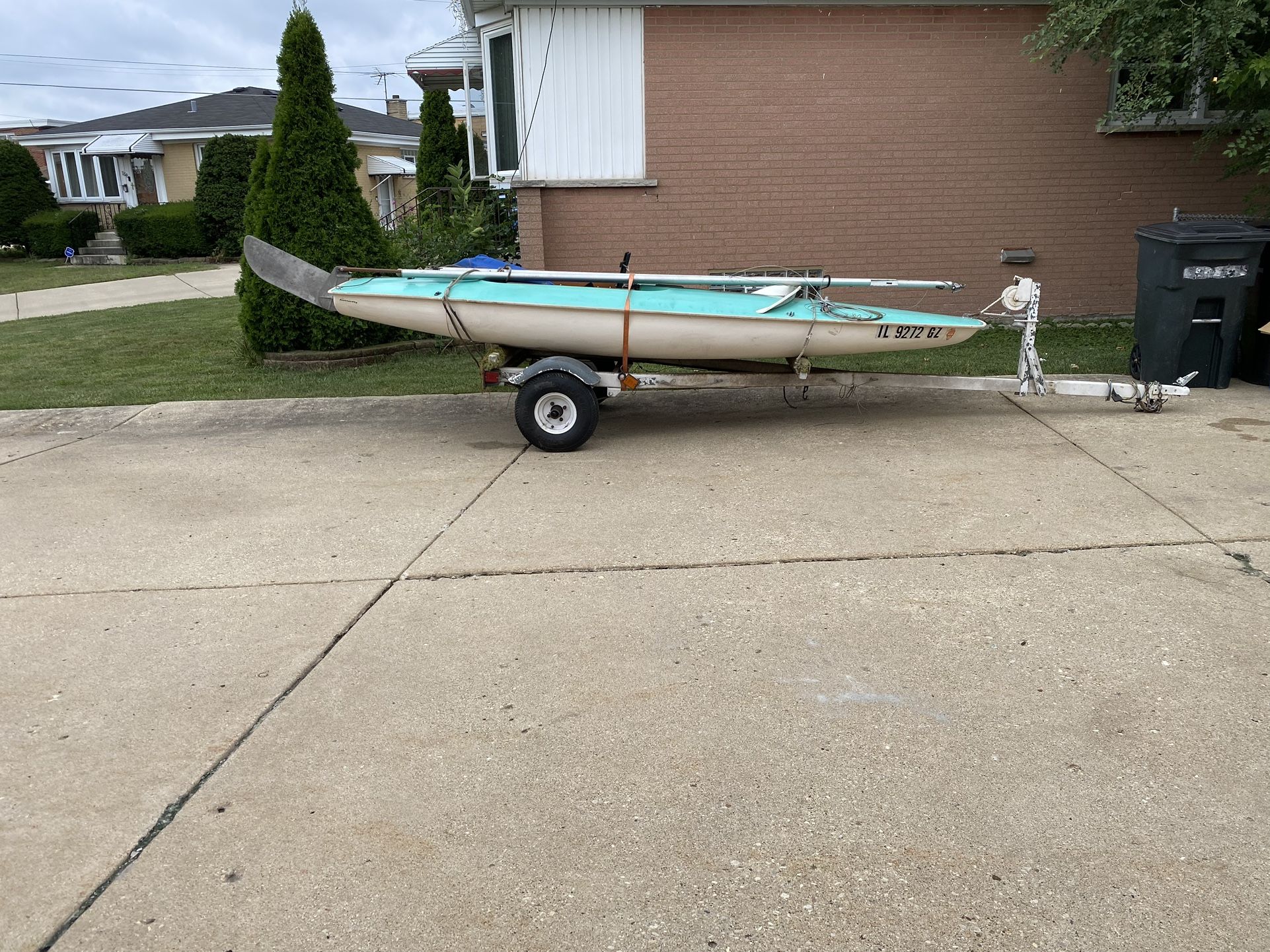 barnett butterfly sailboat With Trailer And Ancker