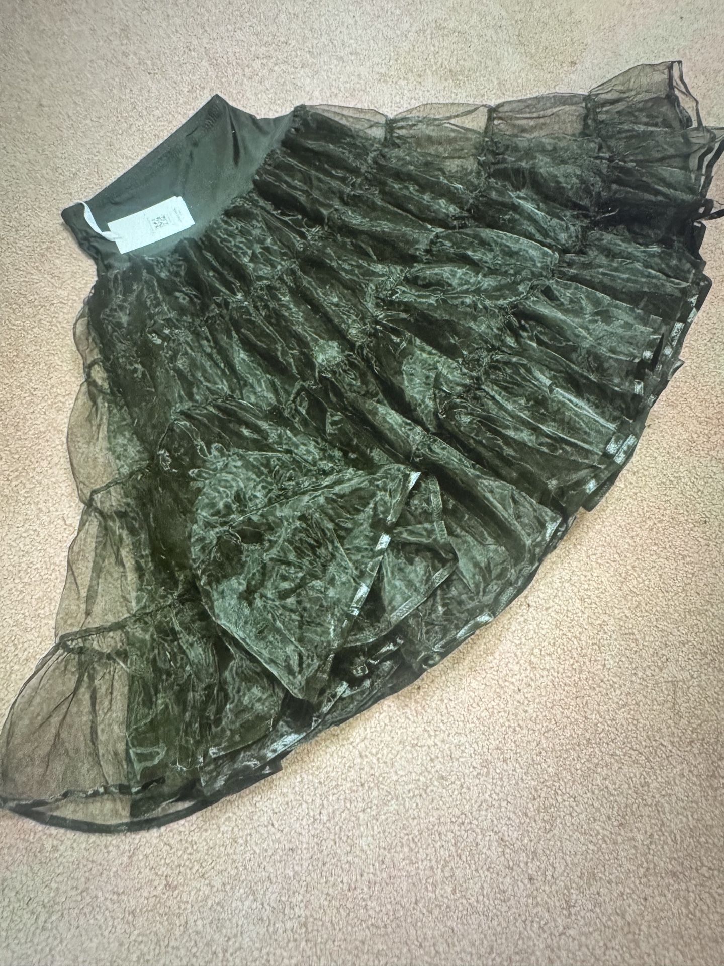 New Small Black Crinoline Tutu Dress Skirt Goth Short