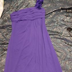 Purple Dress With Scarf