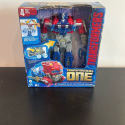 Transformers One Power Flip- Optimus Prime- Action Figure- 10” Electronic Robot