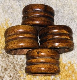Wooden napkin ring holders