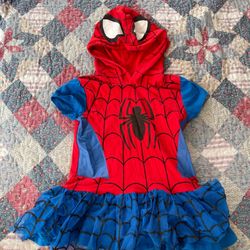 Marvel Spider-Man Costume toddler girls Sparkling cosplay hooded peplum tutu ski